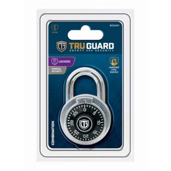 Master Lock 1.87 in. 48 mm Tru-Guard Wide Preset Combination Padlock with 3 Digit Black Dial 234969